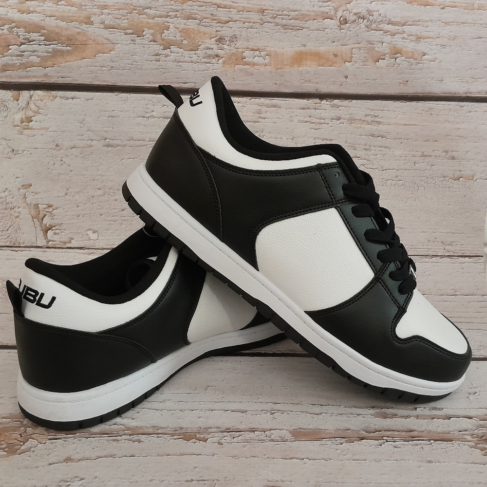 FUBU Men’s Icon Low-Top Sneakers Black & White Shoes NWT